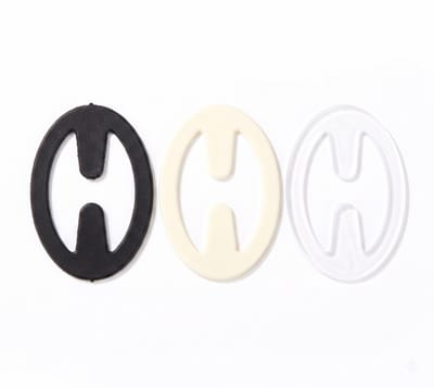 BH clips set van 3 - Zwart - Transparant - Beige - Ovaal - DELAGO