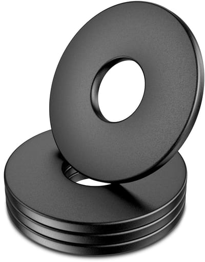 sluitringen, 30 stuks, zwart, M6 x 18 mm, carrosserieschijven, 304 sluitringen roestvrij staal A2 V2A, bijsluitringen 6 mm voor schroeven, platte carrosserieschijf voor schroeven en bouten
