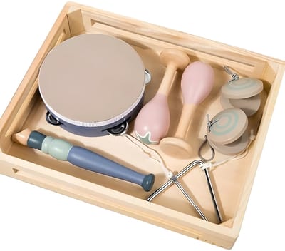 Montessori Houten Muziek instrumenten Speelgoed - Educatieve Instrumenten Set - Rollenspel voor Jongens en Meisjes tot 3 jaar