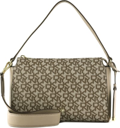 DKNY Leren Handtas Schoudertas Belle TZ Crossbody Bag Chino / Toffee Taupe