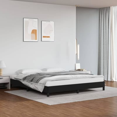 vidaXL - Bedframe - kunstleer - zwart - 160x200 - cm