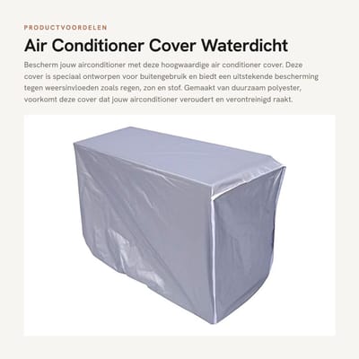 Dailygoods- Airconditionerhoes Waterdicht - Stofdicht - Polyester - 86 x 32 x 56 cm - Anticorrosie - Vertraagt veroudering - Airconditionerbescherming