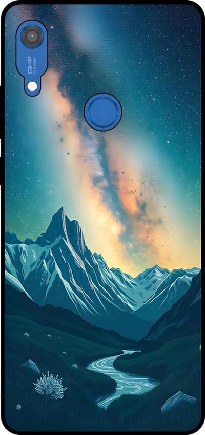 Smartphonica Telefoonhoesje Geschikt voor Huawei Y6S met Sterrenhemel Opdruk - TPU Backcover Case With Space And Milkyway Design geschikt voor Huawei Y6S