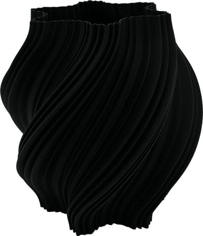 Liora moderne vaas – Decoratieve vaas - Zwart - 3d geprinte vaas - geschikt voor droogbloemen - 25CM