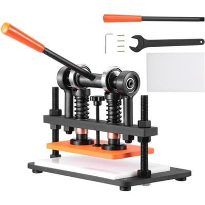 VEVOR Lederponsmachine Handmatige leersnijmachine 26 x 15 cm, Lederreliëfmachine 1,5 t Zware lederponsmachine Geschikt voor leer, PVC/EVA-schuim, niet-klevende materialen