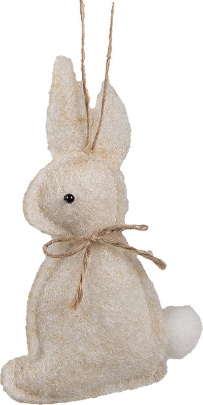 Clayre & Eef Paashanger Konijn 10 cm Beige Katoen