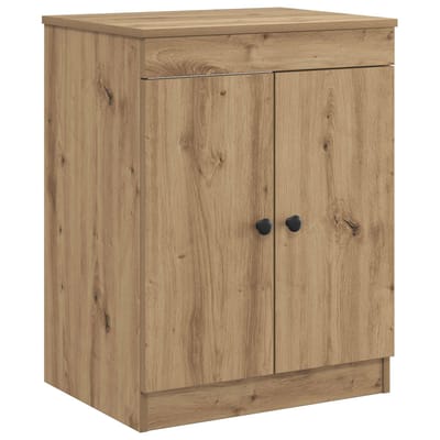 vidaXL - Badkamerkast - Artisanaal - eiken - 54 - x - 41 - x - 70 - cm - Bewerkt - hout