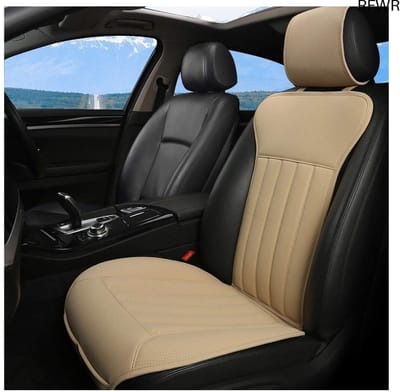 RFWR® Universele antislip autostoelbekleding voor voorstoelen - Beige, geschikt voor alle seizoenen