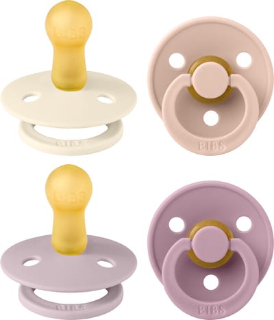 BIBS Colour Fopspeen - 6-18 mnd - 4-pack - Ivory/Blush/Dusky Lilac/Heather