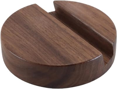 Houten Telefoonstandaard, Enkele Sleuf Ronde Houder voor Mobiele Telefoons, Ideaal voor Keuken en Badkamer, Desk Organizer en Bureau Accessoire