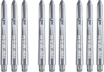 Dartpijlen Steeltjes Transparant Polycarbonaat Medium - 3 Sets (9 Stuks)