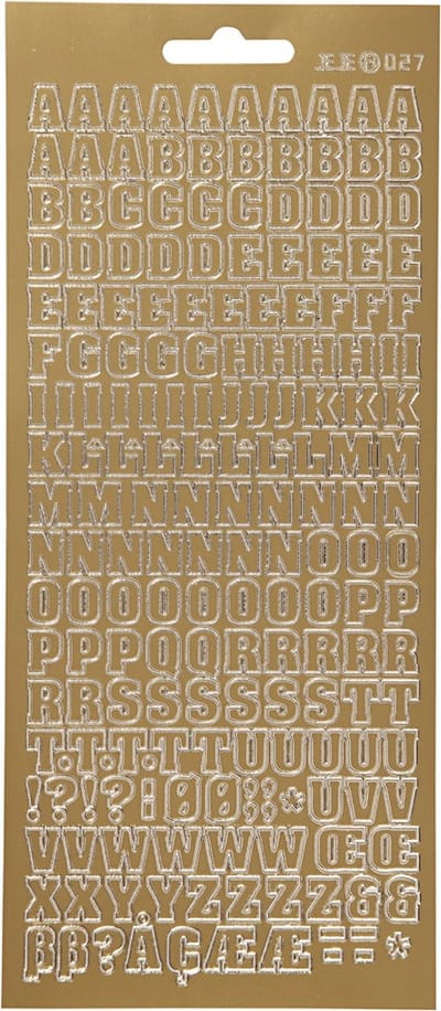 Stickers Goud - Alfabet Stickers - Gouden Zelfklevende Letter Stickervellen - DIY Kaarten Maken - Scrapbooking - Planner & Journal Decoratie - 10x23 cm - 1 Vel