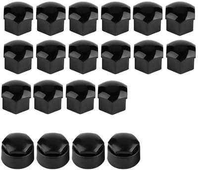 Dailygoody - Wielmoer Cover - Bescherming tegen Diefstal - Zwart - Autowielmoerdoppen - Stofbescherming voor Auto's - Geschikt voor Seat Ibiza