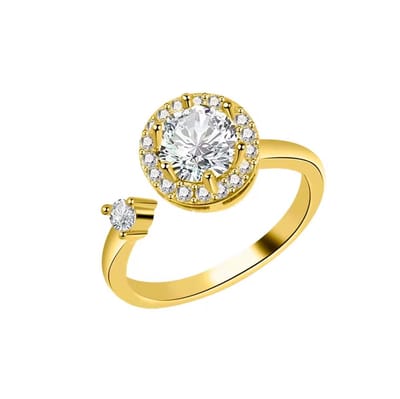Romantic Baguette Adjustable Ring Gold 14K