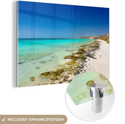 ® Glasschilderij 180x120 cm - Schilderij acrylglas - Fantastische stranden bij de Kust van Ningaloo - Foto op glas - Muurdecoratie woonkamer - Wanddecoratie slaapkamer - Schilderijen