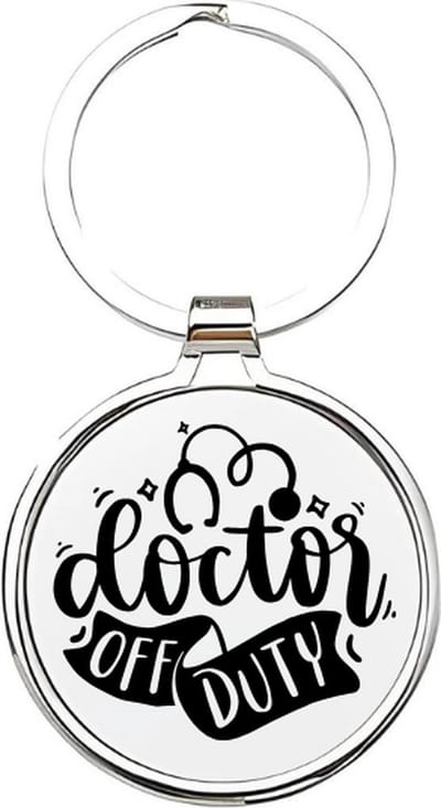 Akyol - Doctor off duty Sleutelhanger - dokter - De beste doktoren - Artsen - ziekenhuismedewerker - huisarts - verpleegkunde - verzorger - verpleegkundige - verzorgster - medicus - 4 x 7,5 CM