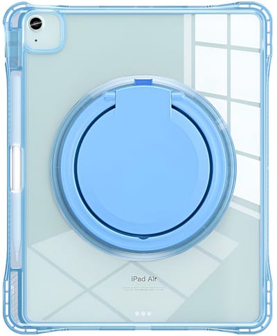 Avizar Hoesje Geschikt Voor iPad Pro 11 2026 van Schokbestendig Siliconen met Handvat en Schouderriem, Blauw