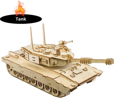 Livano Bouwpakket Hout - Kinderen - Volwassenen - Bouwpakketten Volwassenen - Boot - Houten Puzzel - 3D - Tank