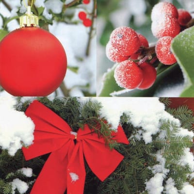 Dubbele Kerstkaarten met Winteraanzicht 7 - 16 stuks