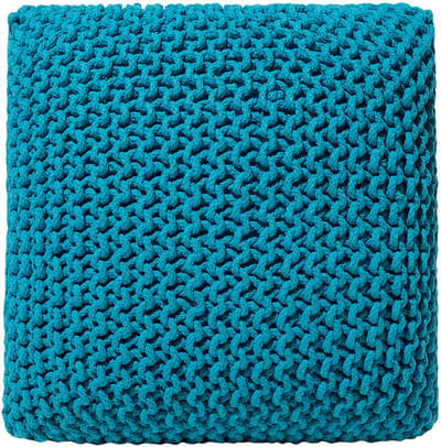 CONRAD - Poef Rechthoekig - Zeeblauw - 50 cm - Katoen