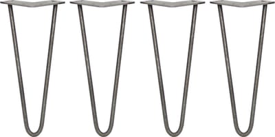 Skiski hairpin tafelpoten - staal - 4x30,5 cm - 2 staven 10 mm