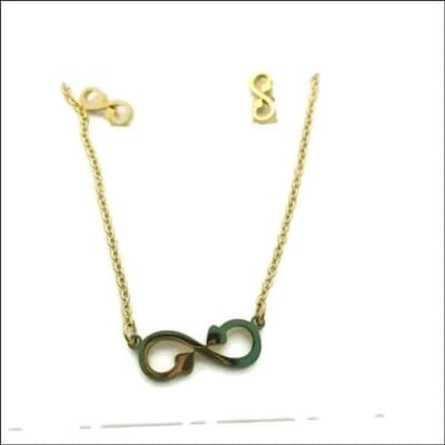 Aramat Jewels | Sieradensets | Goudkleurige Infinity Oorbellen & Hanger oneindig | | | | | | | Verkleurd niet