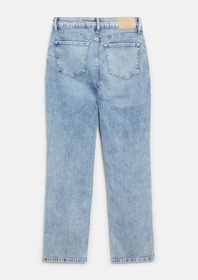 straight fit jeans van katoenmix model 'KAROLIN'