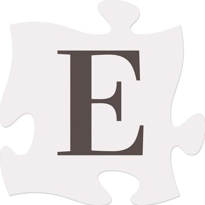 Puzzelstuk 15cm Letter E