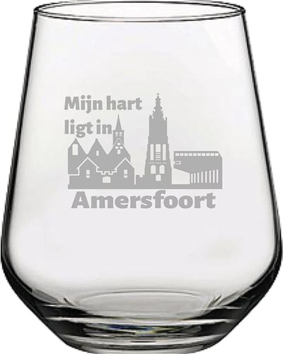 Gegraveerde Drinkglas 42,5cl Amersfoort