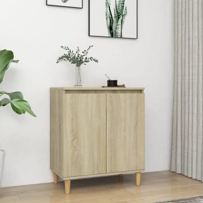 vidaXL - Dressoir - met - houten - poten - 60x35x70 - cm - bewerkt - hout - sonoma - eiken