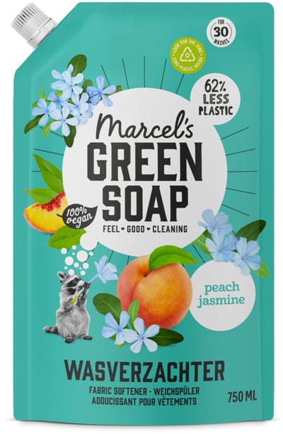 Marcel's Green Soap Wasverzachter Peach & Jasmine Navulling 750 ml