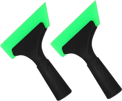Auto Folieschraper - Raamwisser - Krasvrij Reinigen - Ergonomische Handgreep - 2 Stuks - Lichtgroen