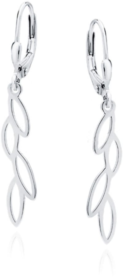 Oorbellen dames - oorbellen zilver - Zilveren Oorhangers Bladeren - Zilver 925 - Silver Leaves Earrings- Dames oorhangers - Amona Jewelry