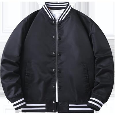 Kleurinzet Baseball Uniform Heren Lente en Herfst Bomberjack Heren en Dames Dezelfde Stijl Koppeljas Ins Trendy Werkjas 4XL black