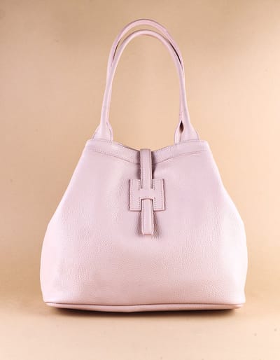Echt lederen handtas Madou - Made in Italy - Pink