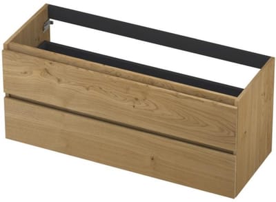 INK - Onderkast 2L Greeploos Houten Keerlijst Fineer - 1200x450x520 Mm - Natur Fineer