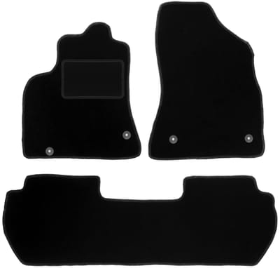 Zwarte veloursmatten voor: Citroen Berlingo II Multispace (2008-2018)