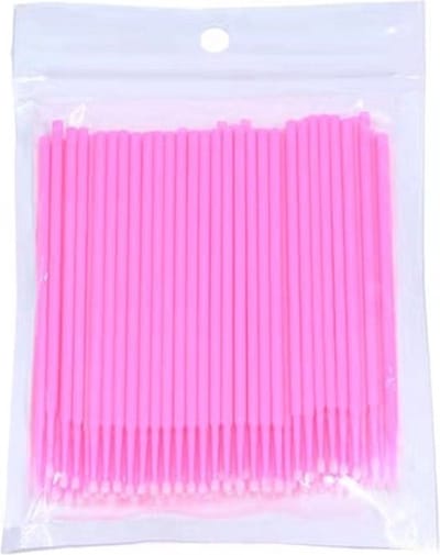 Lashes & Beauty By Patricia 100 stuks  Microbrushes - Roze - Wimpers Uitbreiding - Individuele Lash Verwijderen - Wattenstaafje - Micro Borstel Voor Wimper Extensions Tool- microbrush