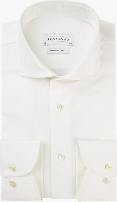 Profuomo Off-white wedding overhemd met lange mouwen