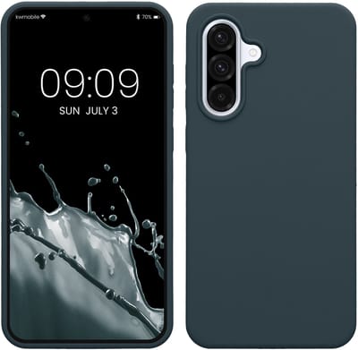 kwmobile telefoonhoesje geschikt voor Samsung Galaxy A36 5G - Hoesje met siliconen coating - Smartphone case in leisteen