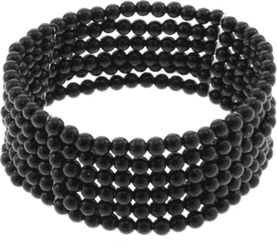 Behave - Elastische kralenarmband zwart - minimalistische daglook