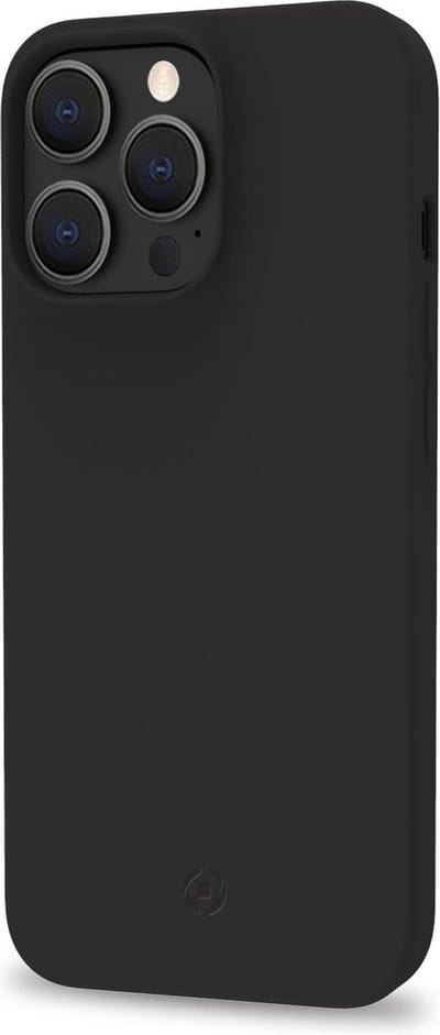 Celly Planet Siliconen hoesje - Geschikt voor Apple iPhone 14 Pro Max - Recycled TPU Back Cover - Zwart