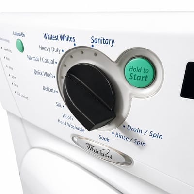 Programmaknop Geschikt voor Whirlpool Wasmachine en Droger – Bedieningsknop – Vervangingsonderdeel – Eenvoudige Montage – Zwart