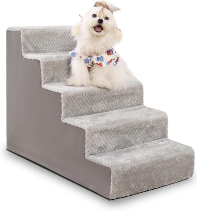 Hondentrap 5 Treden voor Bed en Bank - Antislip Huisdiertrap voor Kleine Honden en Katten