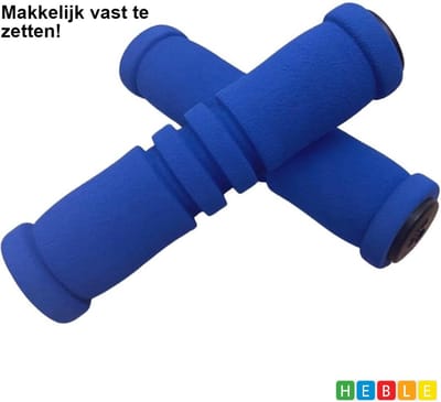 *** 1paar Fiets Handvatten Zacht - Universeel - Fiets - Grips - Extra Grip – Handvaten - Anti-slip – Fietsen – Stuur – Bikegrips - Zacht - Soft – Blauw - van Heble® ***