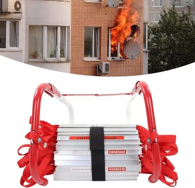 Vluchtladder - Noodladder Raamladder - Snelle Ontsnapping - Kluwenvrije Stalen Kettingen - 7.5 Meter - Zilver