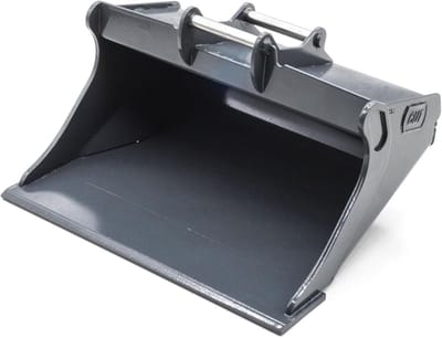 Metalen brede emmer - RC graafmachine bak - RC bouwen - Schaal 1:14 - 23 cm breed - Grijs
