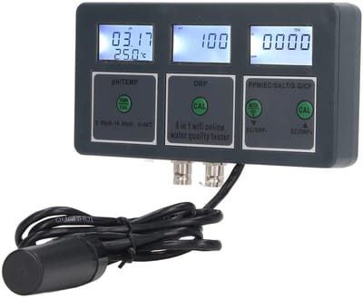 Dailygoods - Multi Parameter Water Kwaliteit Tester - PH Meter - 8 in 1 - Online Monitoring - Aquarium - Oplaadbaar - Nauwkeurig en gebruiksvriendelijk
