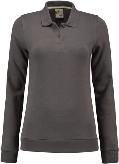 Lemon & Soda polosweater voor dames in de kleur pearl grey in de maat M.