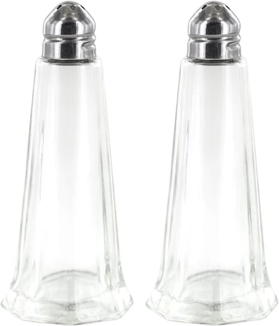 Home Deco Factory Peper en Zoutstrooier - 2x - glas - 50 ml - H11 cm - transparant